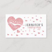 Heet Lips Roos Gold Glitter Glansy Lipstick Visitekaartje (Achterkant)