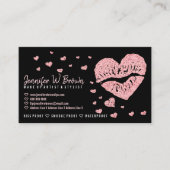 Heet Lips Roos Gold Glitter Gloss Lipstick Brand Visitekaartje (Voorkant)