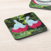 Heet Lips Salvia Floral Bier Onderzetter (Linkerzijde)