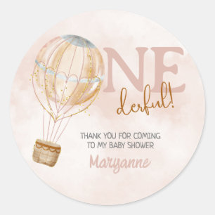 Heet Luchtballon 1e Verjaardag Bedankt Sticker
