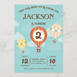 Heet luchtballon - Aankondiging van een feest