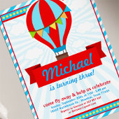 Heet luchtballon - Aankondiging van een feest