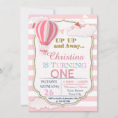 Heet luchtballon - Aankondiging van een feest (Voorkant)