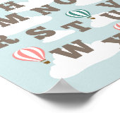 Heet-luchtballon Alphabet Nursery Wall Art Afdrukk Poster (Hoek)