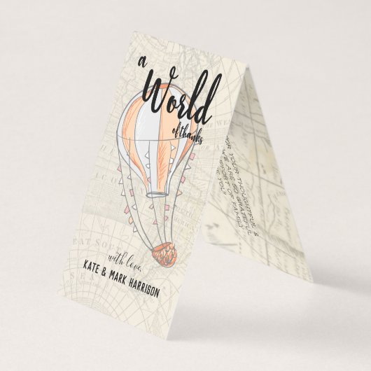 Heet Luchtballon Baby Borrel | Dankbriefje Kaart (Voorkant)