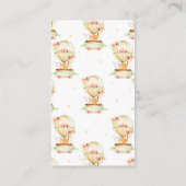 Heet luchtballon Baby Dieren Shower Breng Boek E Informatiekaartje (Achterkant)