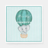 Heet luchtballon baby jongen olifant baby shower servet (Voorkant)