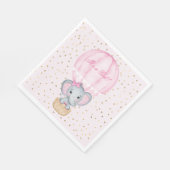 Heet Luchtballon Baby Olifant Meisje Baby Shower Servet (Hoek)