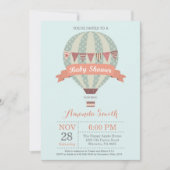 Heet luchtballon Baby shower Kaart (Voorkant)