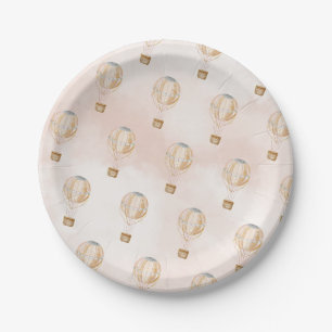 Heet Luchtballon Baby Shower Papieren Bordje