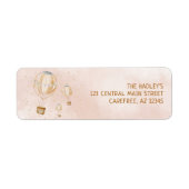 Heet Luchtballon Baby Shower Retouradres Label (Voorkant)