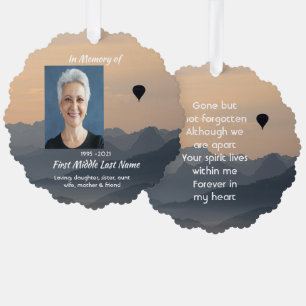 Heet Luchtballon Herinnering Aandenken Ornament Kaart