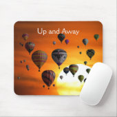 Heet luchtballon in vliegmuismatje muismat (Met muis)