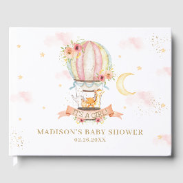 Heet luchtballon Kute Animals Florence Baby shower Gastenboek