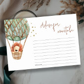 Heet luchtballon Lion Adviseur voor Baby shower Informatiekaartje