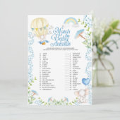 Heet Luchtballon Match De Baby Dieren Spel Kaart (Staand voorkant)