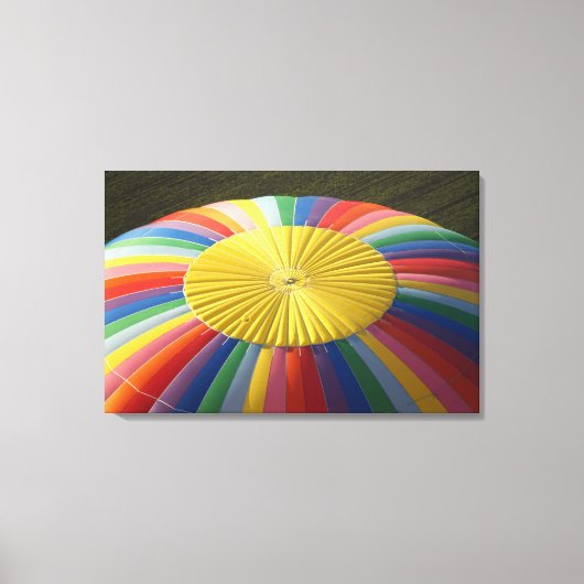 Heet-luchtballon, nabij Methven, Canterbury 2 Canvas Afdruk (Voorkant)