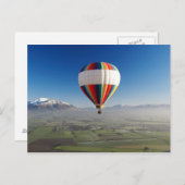 Heet-luchtballon, nabij Methven, Canterbury 3 Briefkaart (Voorkant / Achterkant)
