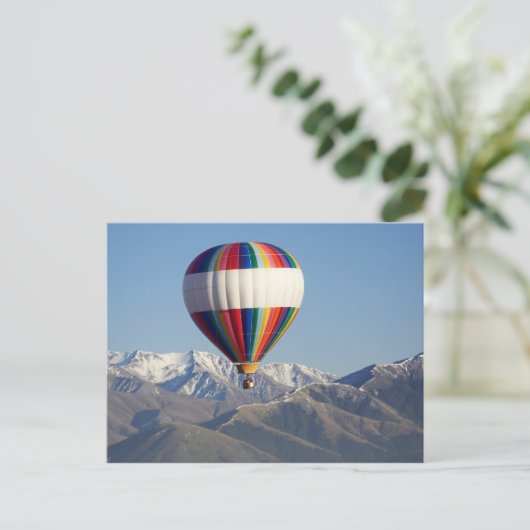 Heet-luchtballon, nabij Methven, Canterbury Briefkaart (Staand voorkant)
