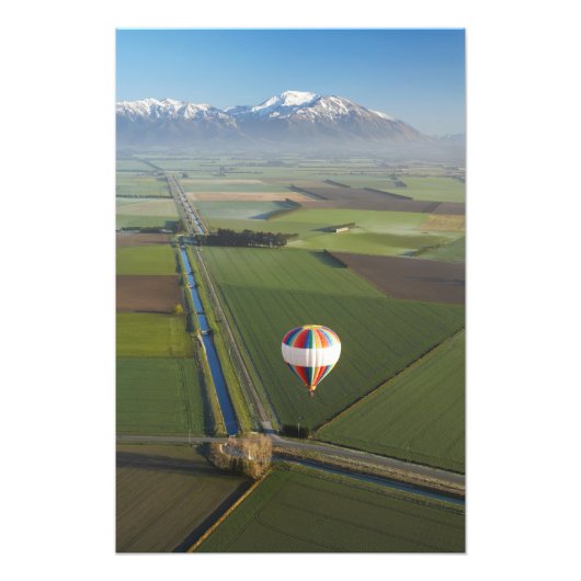 Heet-luchtballon, nabij Methven, Canterbury Foto Afdruk (Voorkant)