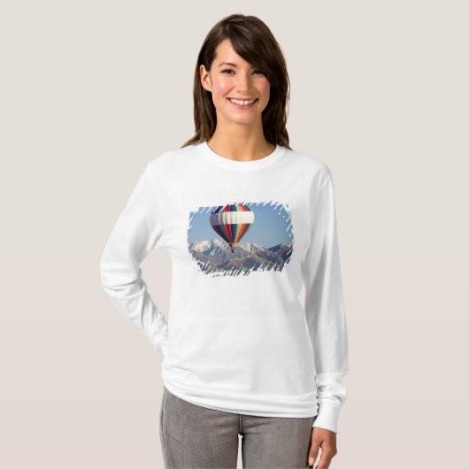 Heet-luchtballon, nabij Methven, Canterbury T-shirt (Voorkant volledig)
