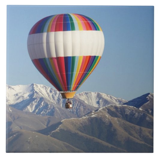 Heet-luchtballon, nabij Methven, Canterbury Tegeltje (Voorkant)