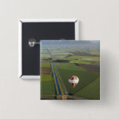 Heet-luchtballon, nabij Methven, Canterbury Vierkante Button 5,1 Cm (Voorkant /achterkant)