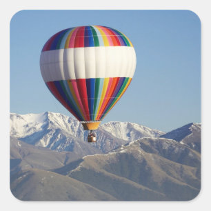 Heet-luchtballon, nabij Methven, Canterbury Vierkante Sticker