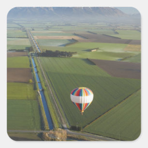 Heet-luchtballon, nabij Methven, Canterbury Vierkante Sticker