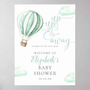 Heet Luchtballon Neutraal Baby Shower Welkomstbord Poster