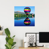 Heet luchtballon, Pikes Peak Mountain Poster (Thuiskantoor)