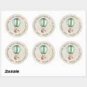Heet Luchtballon Retouradres Ronde Sticker (Vel)