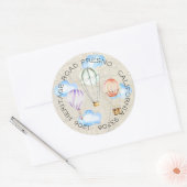 Heet Luchtballon Retouradres Ronde Sticker (Envelop)
