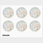 Heet Luchtballon Retouradres Ronde Sticker (Vel)