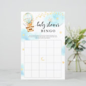 Heet-luchtballon, schattig baby shower (Staand voorkant)