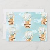 Heet luchtballon Stomme dieren Baptisme Christenin Kaart (Achterkant)