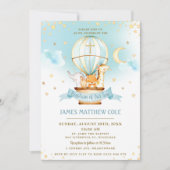 Heet luchtballon Stomme dieren Baptisme Christenin Kaart (Voorkant)