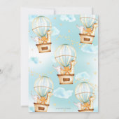 Heet luchtballon Stomme dieren Baptisme Christenin Kaart (Achterkant)