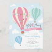 Heet luchtballon - uitnodiging (Voorkant / Achterkant)