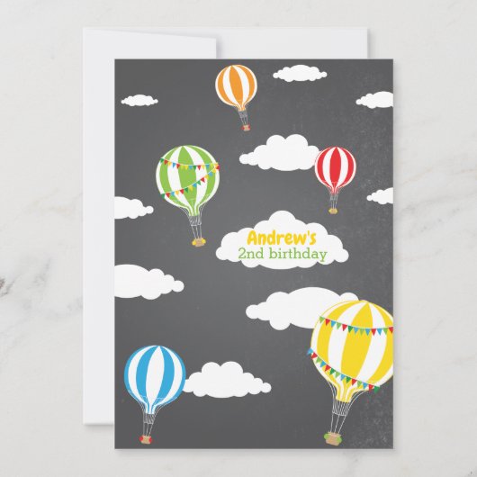 Heet luchtballon - uitnodiging (Achterkant)