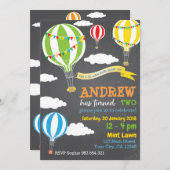 Heet luchtballon - uitnodiging (Voorkant / Achterkant)