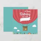 Heet Luchtballon Verjaardag Feestdagenkaart (Voorkant / Achterkant)