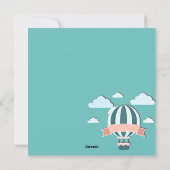 Heet Luchtballon Verjaardag Feestdagenkaart (Achterkant)