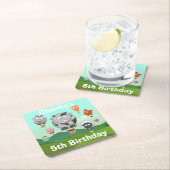 Heet luchtballon voor boerderijdieren Aangepaste v Kartonnen Onderzetters (Insitu)