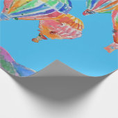 Heet luchtballonballonnen Art Waterverf Wrapping Cadeaupapier (Hoek)