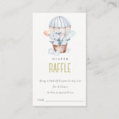 Heet-luchtballondieren LuierspoelBaby shower Informatiekaartje (Voorkant)