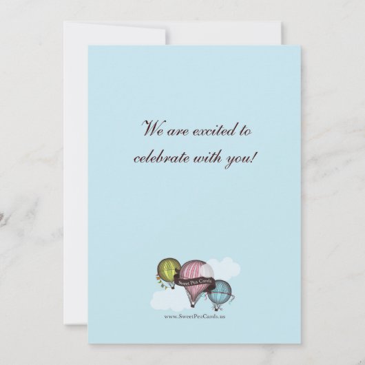 Heet-luchtballondoucheruimte Kaart (Achterkant)