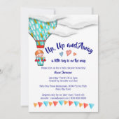 Heet-luchtballonjongens baby shower schattig reisf kaart (Voorkant)