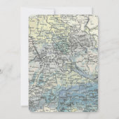 Heet luchtballonjongetje blauw onder babydouche kaart (Achterkant)