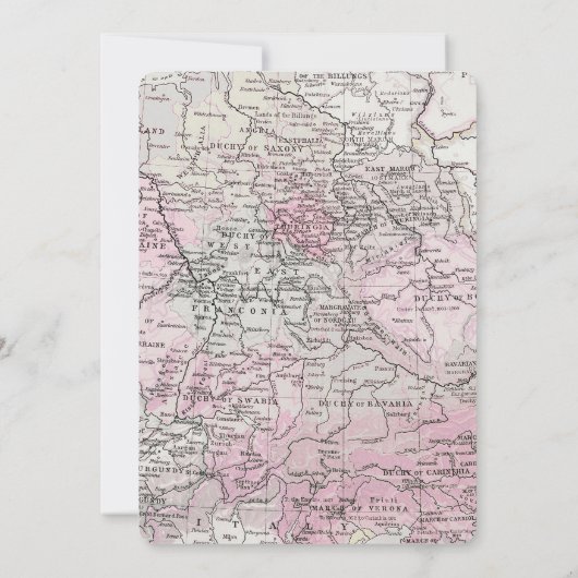 Heet luchtballonmeisje baby douche roze kaart (Achterkant)